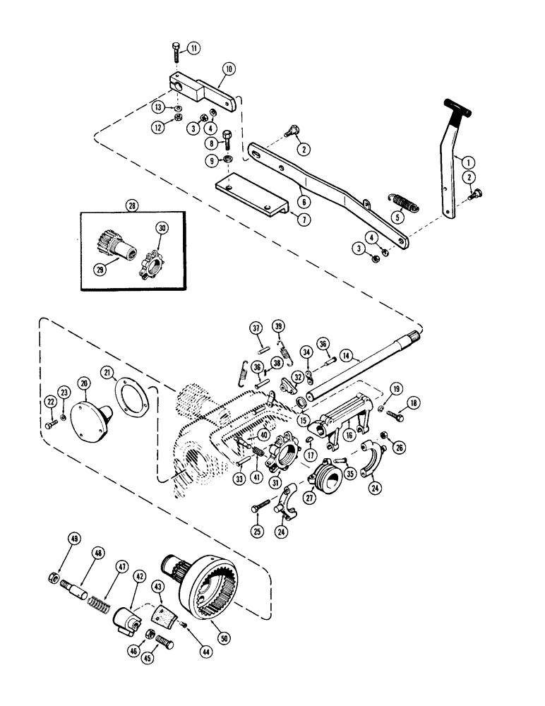 Схема запчастей Case IH 930-SERIES - (160) - P.T.O. CONTROLS AND BRAKE (06) - POWER TRAIN