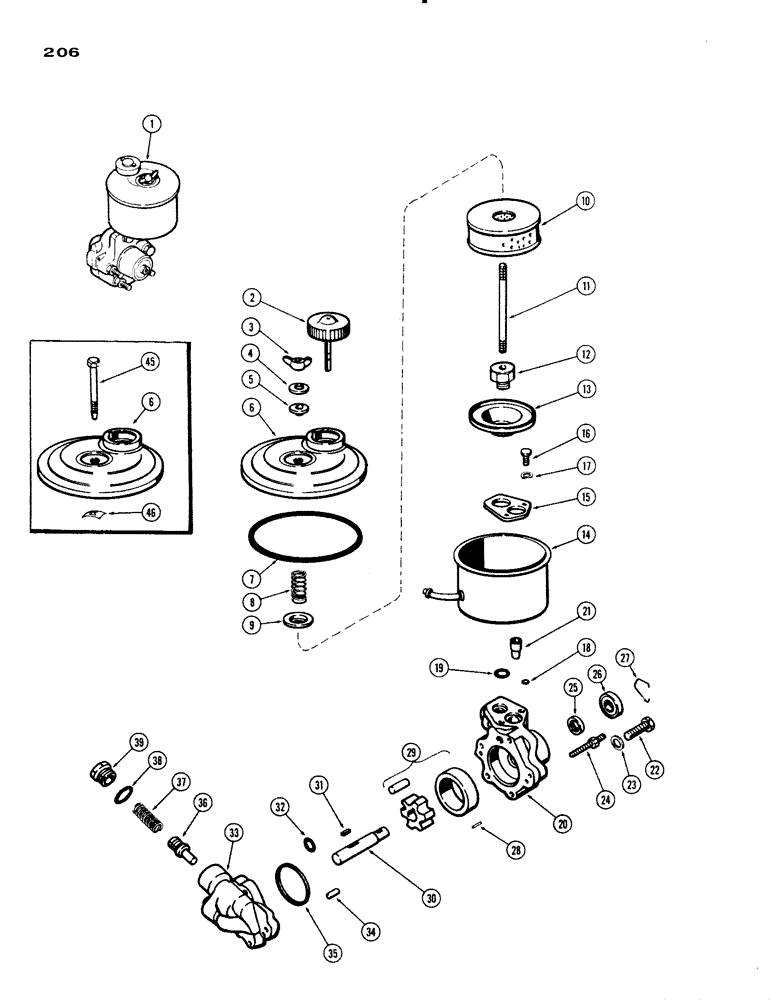 Схема запчастей Case IH 830-SERIES - (206) - A20372 POWER STEERING PUMP, USED PRIOR TO TRAC. S/N 8168000 (05) - STEERING