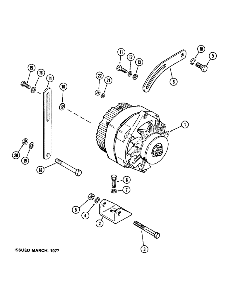 Схема запчастей Case IH 1570 - (074) - ALTERNATOR MOUNTING (04) - ELECTRICAL SYSTEMS