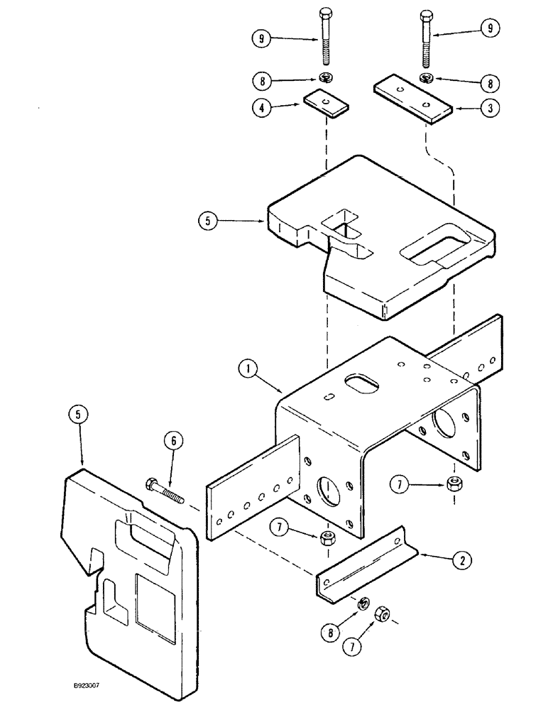 Схема запчастей Case IH 1666 - (5-52) - STEERING AXLE WEIGHTS (04) - STEERING