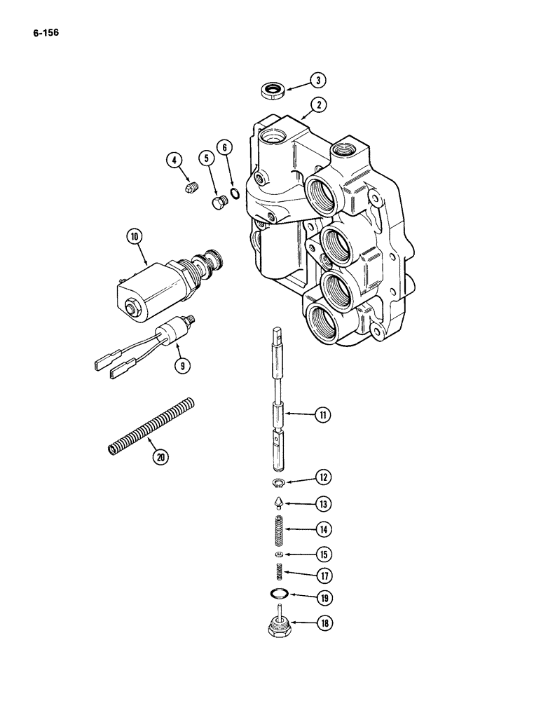 Схема запчастей Case IH 2094 - (6-156) - HYDRAULIC MANIFOLD ASSEMBLY, ELECTRIC SHIFT (06) - POWER TRAIN