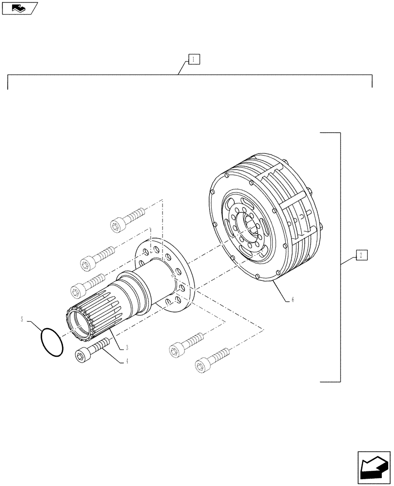 Схема запчастей Case IH PUMA 130 - (88.031.01[05]) - DIA KIT, FRONT POWER TAKE-OFF - CLUTCH - BREAKDOWN (88) - ACCESSORIES