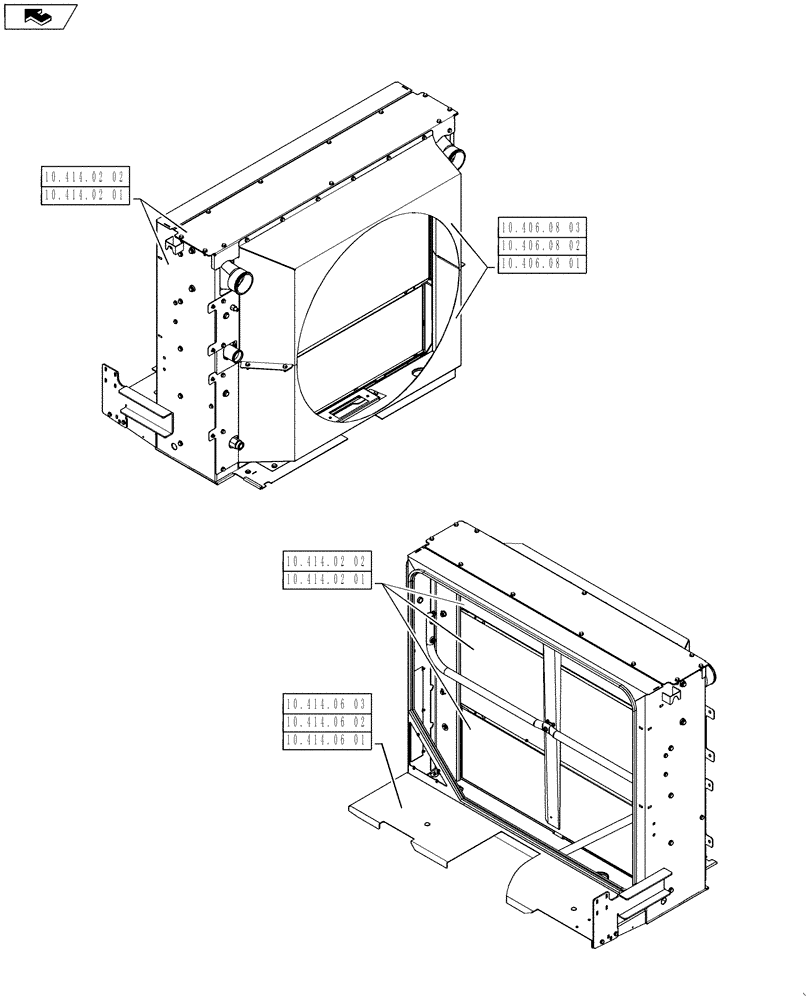 Схема запчастей Case IH 7230 - (00.000.10[04]) - PICTORIAL INDEX - COOLER BOX (00) - GENERAL & PICTORIAL INDEX