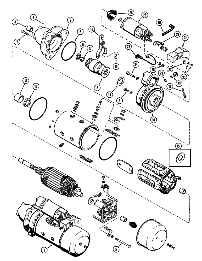 Схема запчастей Case IH 3294 - (4-090) - A162469 STARTER ASSEMBLY (04) - ELECTRICAL SYSTEMS