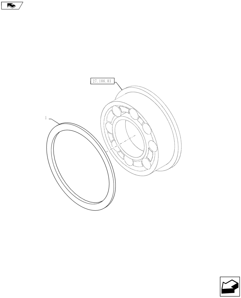 Схема запчастей Case IH PUMA 160 - (27.106.10) - CENTRAL REDUCTION GEARS - SHIMS (27) - REAR AXLE SYSTEM