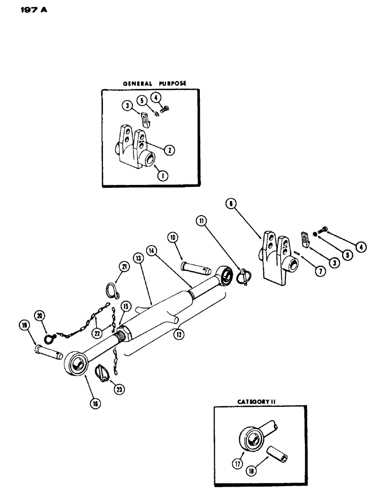 Схема запчастей Case IH 530 - (197A) - UPPER ADJUSTING LINK, DRAFT-O-MATIC (06) - POWER TRAIN