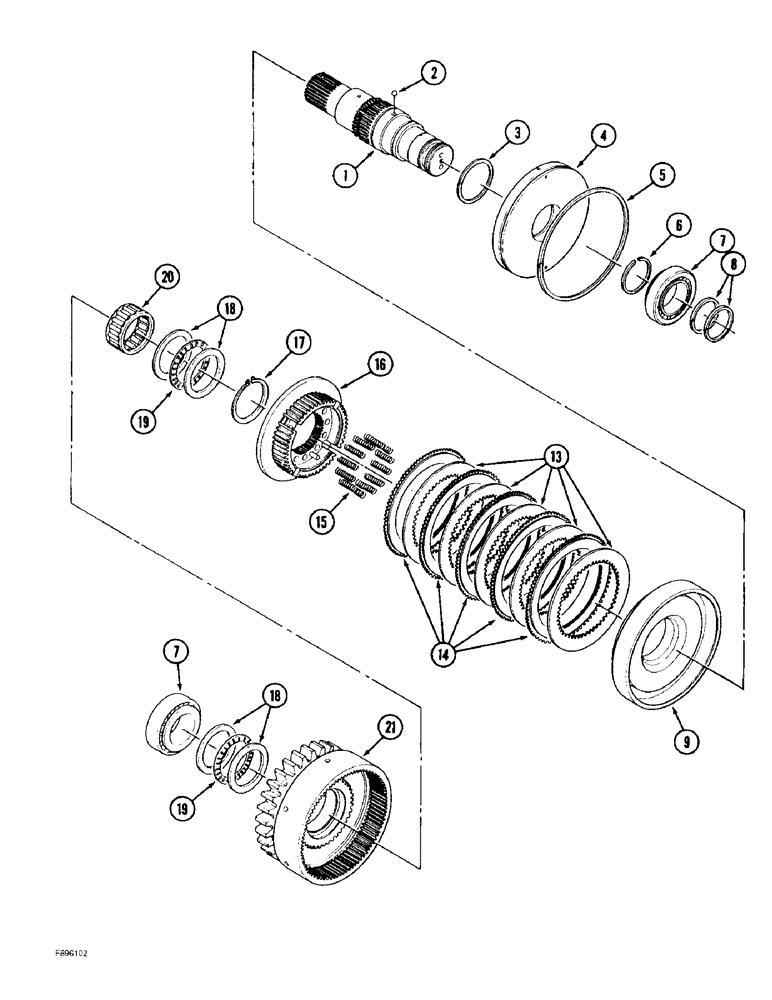 Схема запчастей Case IH 9310 - (6-058) - PTO CLUTCH ASSEMBLY (06) - POWER TRAIN