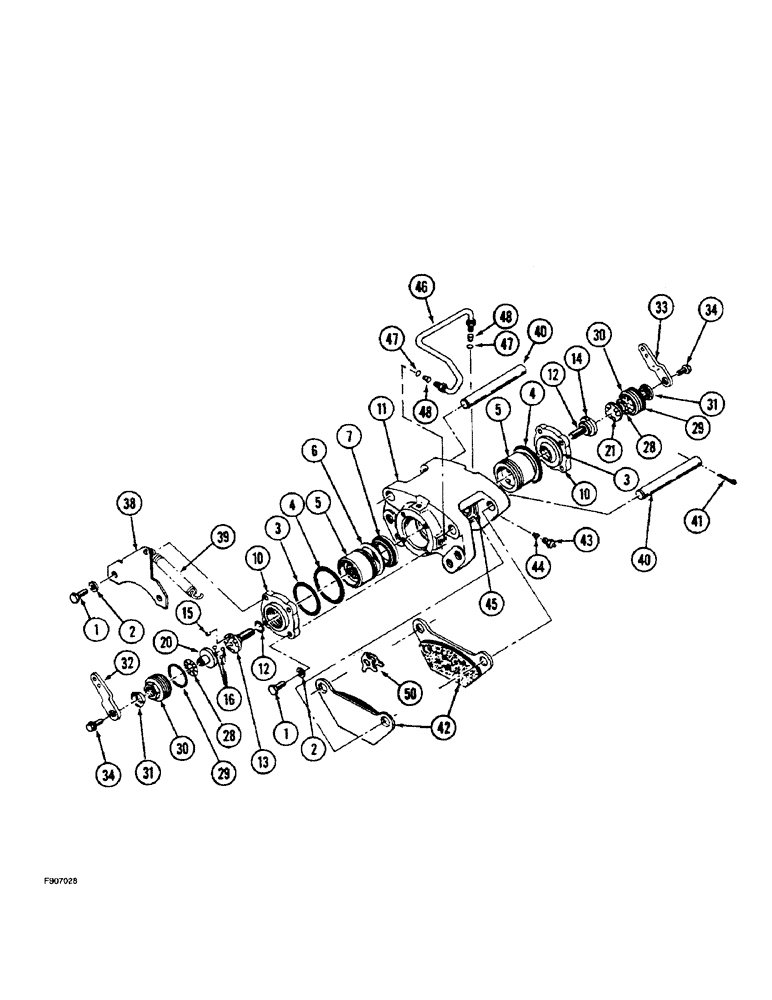 Схема запчастей Case IH 9270 - (7-008) - CALIPER ASSEMBLY PRIOR TO P.I.N. JEE0032460 (07) - BRAKES