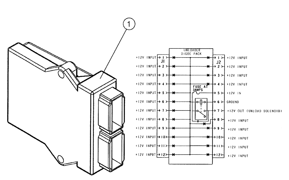 Схема запчастей Case IH 810 - (13-029) - MODULE, UNLOAD DETECT (06) - ELECTRICAL