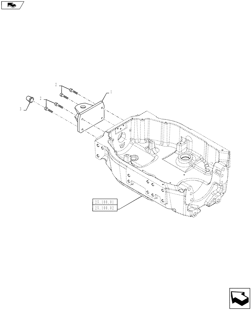 Схема запчастей Case IH PUMA 145 - (39.110.01) - VAR - 330222 - FRONT PULL HOOK (39) - FRAMES AND BALLASTING