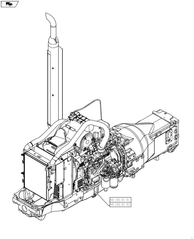 Схема запчастей Case IH PUMA 145 - (90.000.00[01]) - PICTORIAL INDEX - PLATFORM, CAB, BODYWORK AND DECALS (90) - PLATFORM, CAB, BODYWORK AND DECALS
