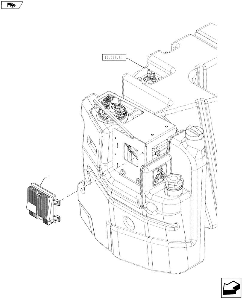 Схема запчастей Case IH PUMA 160 - (55.988.03) - CONVERTER 12V - 24V - SCR (DEF/ADBLUE) (55) - ELECTRICAL SYSTEMS