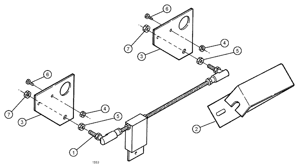 Схема запчастей Case IH 3210 - (03-047) - HYDROSTAT LINKAGE PACKAGE (01) - ENGINE