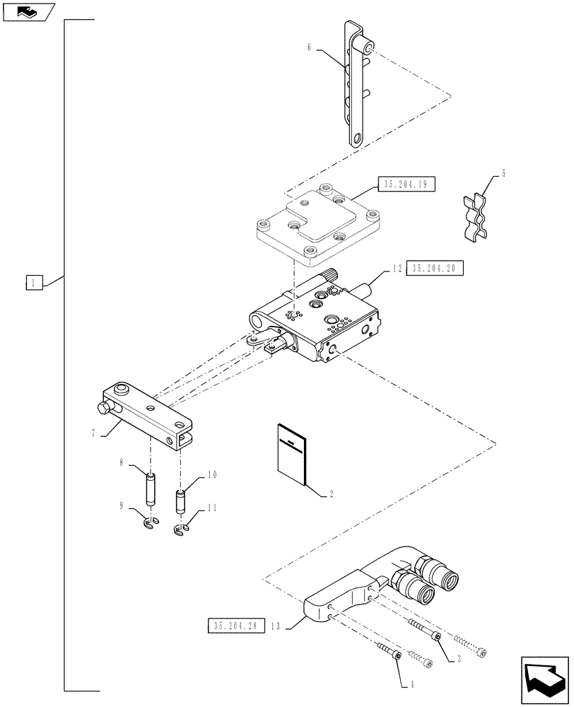 Схема запчастей Case IH PUMA 130 - (88.035.01[01]) - DIA KIT, ADDITIONAL MECHANICAL CONFIGURATION REMOTE (3 TO 4 ) - REMOTE VALVE (88) - ACCESSORIES