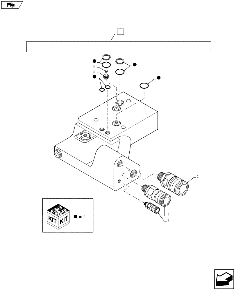 Схема запчастей Case IH PUMA 145 - (35.204.24) - VALVE SECTION - POWER BEYOND (35) - HYDRAULIC SYSTEMS