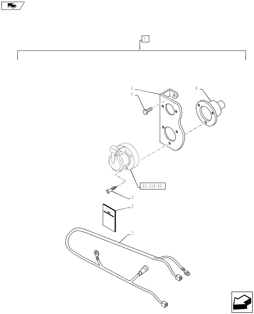 Схема запчастей Case IH PUMA 130 - (88.055.15) - DIA KIT, FRONT IMPLEMENT SOCKET AND FRONT POWER SOCKET (88) - ACCESSORIES