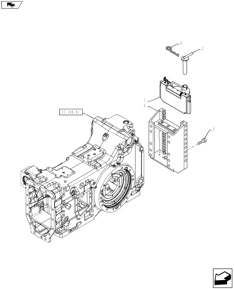 Схема запчастей Case IH PUMA 145 - (37.100.10) - VAR - 330942 - SLIDER TOW HOOK WITH FIXED C TYPE COUPLING, LESS SWINGING DRAWBAR (ITALY) (37) - HITCHES, DRAWBARS & IMPLEMENT COUPLINGS