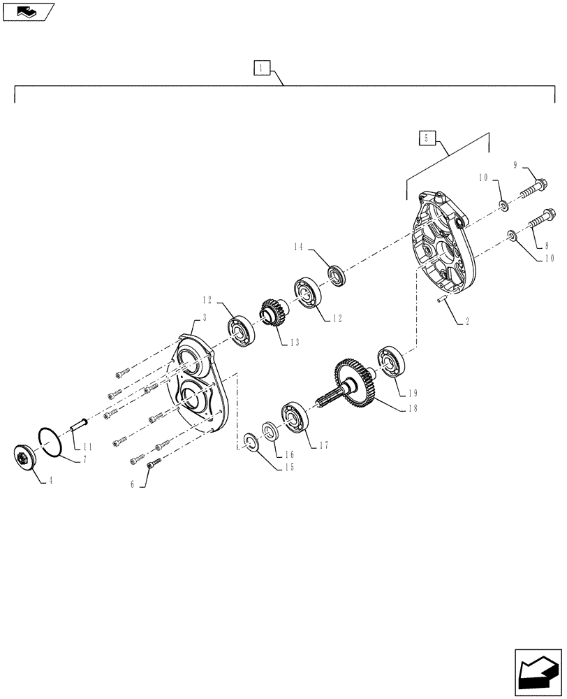 Схема запчастей Case IH PUMA 160 - (31.146.05) - VAR - 743700, 333648, 334648, 335648 - FRONT PTO ASSY - PTO COMPONENTS (31) - IMPLEMENT POWER TAKE OFF