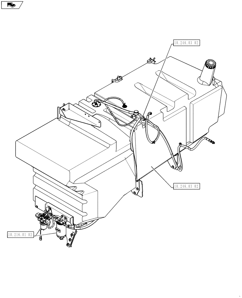 Схема запчастей Case IH 7230 - (00.000.10[03]) - PICTORIAL INDEX - FUEL SYSTEM (00) - GENERAL & PICTORIAL INDEX