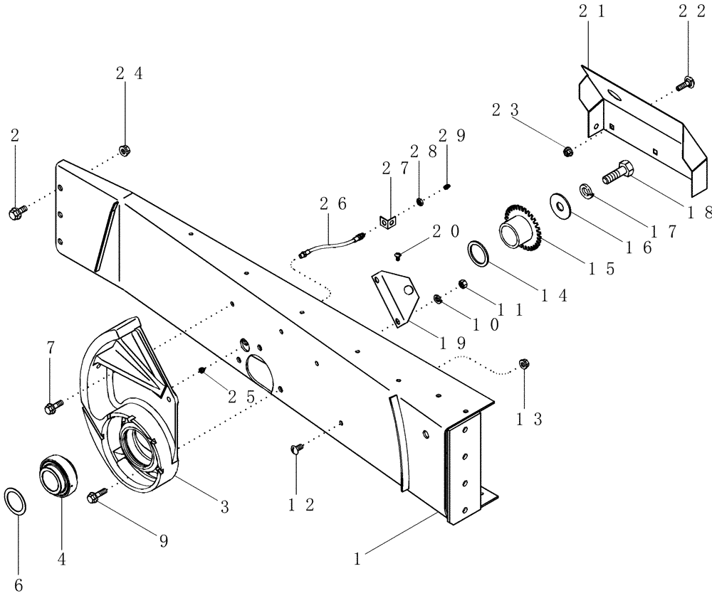 Схема запчастей Case IH 2377 - (09B-11) - ROTOR INSTALLATION PARTS (14) - ROTOR, CONCANVES & SIEVE