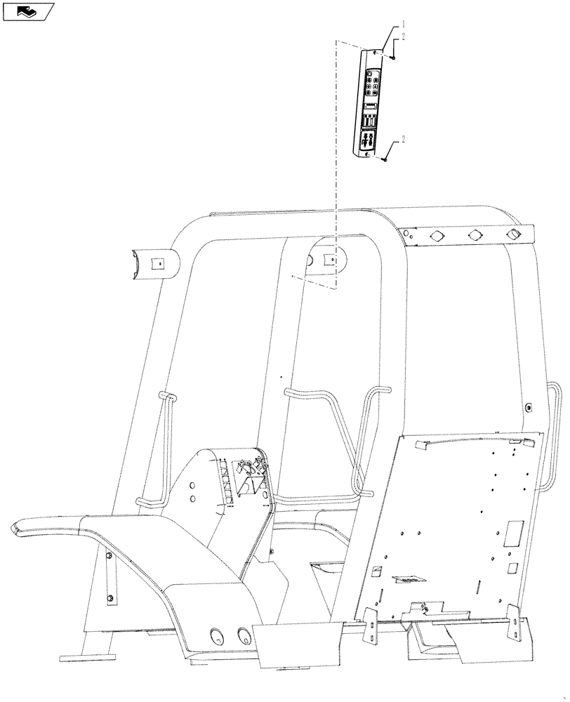 Схема запчастей Case IH 588H - (55.512.00) - INSTRUMENT CLUSTER INSTALLATION (55) - ELECTRICAL SYSTEMS