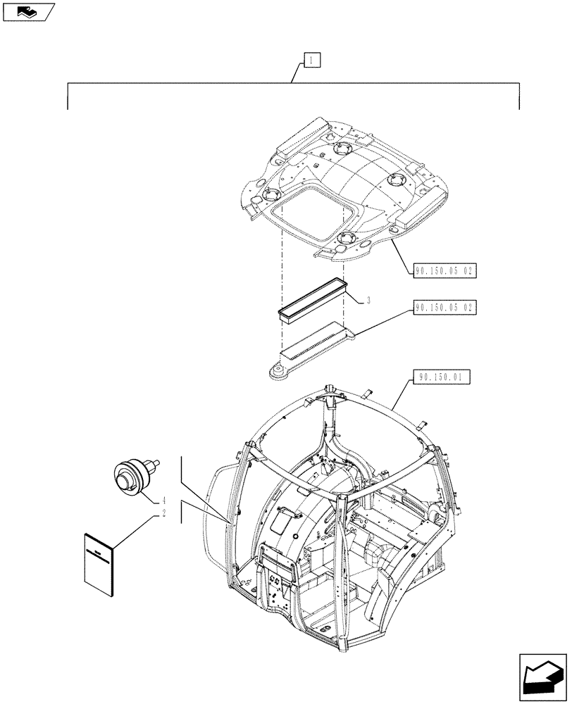 Схема запчастей Case IH PUMA 130 - (88.090.09) - DIA KIT, CARBON FILTER AND PRESSURE GAUGE (88) - ACCESSORIES