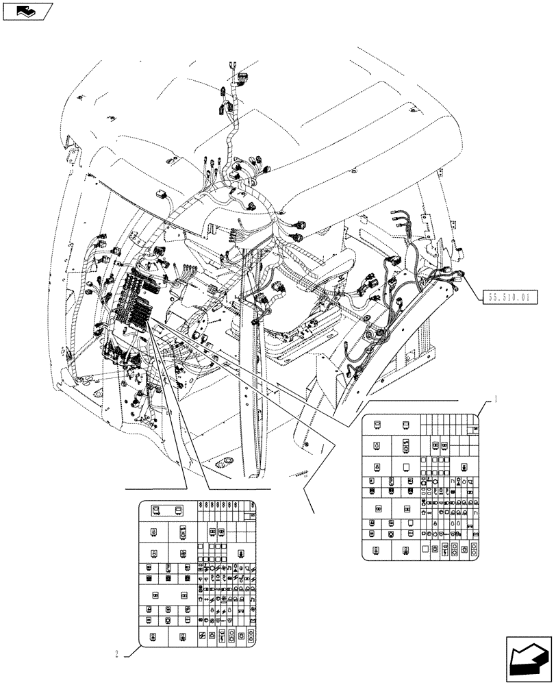 Схема запчастей Case IH PUMA 160 - (90.108.11) - FUSE BOX - DECALS (90) - PLATFORM, CAB, BODYWORK AND DECALS