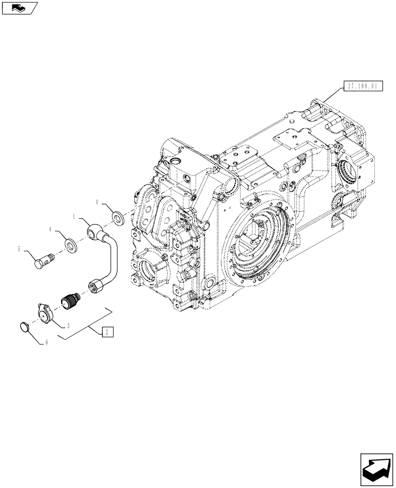 Схема запчастей Case IH PUMA 145 - (35.204.31) - VAR - 743682, 331839 - LOW PRESSURE HYDRAULIC RETURN (35) - HYDRAULIC SYSTEMS