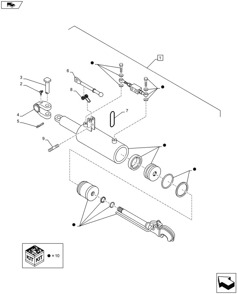 Схема запчастей Case IH PUMA 145 - (35.124.01[01]) - VAR - 332923 - TOP LINK - CAT 2/3, QUICK ATTACH W/ HYDRAULIC ADJUST - C7395 (35) - HYDRAULIC SYSTEMS