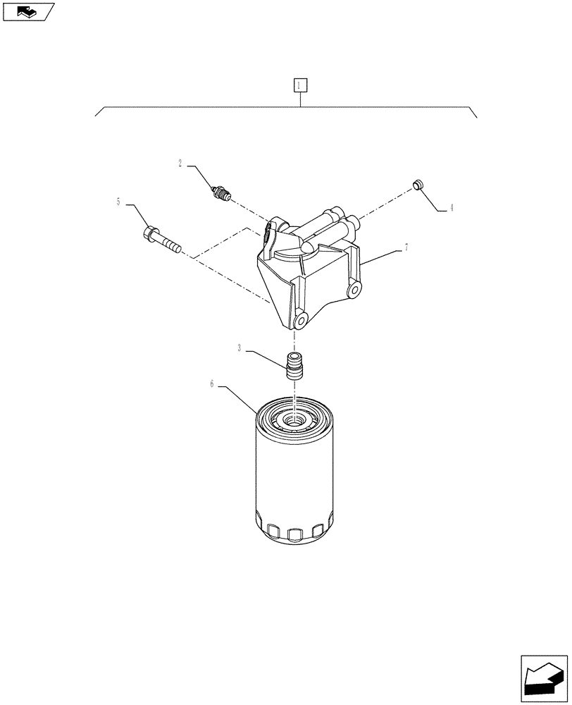 Схема запчастей Case IH F3BE0684J E919 - (10.206.AG) - FUEL FILTER (10) - ENGINE