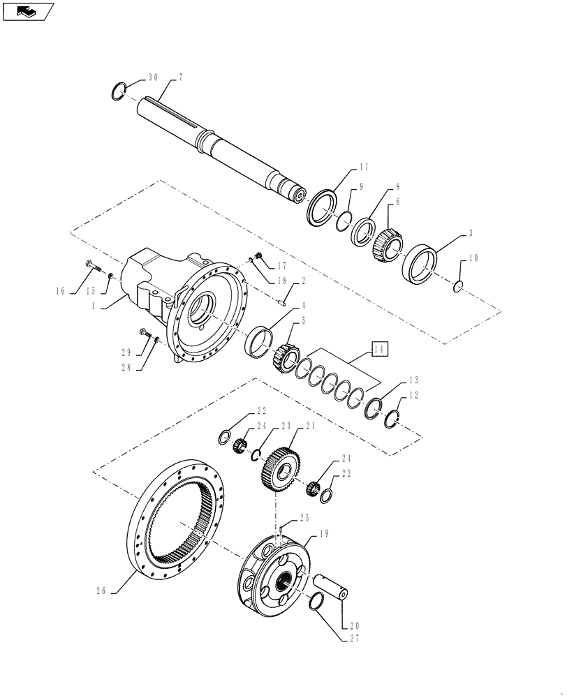 Схема запчастей Case IH STEIGER 350 - (27.120.02) - AXLE - ASSY - 425 SERIES - FINAL DRIVE (27) - REAR AXLE SYSTEM