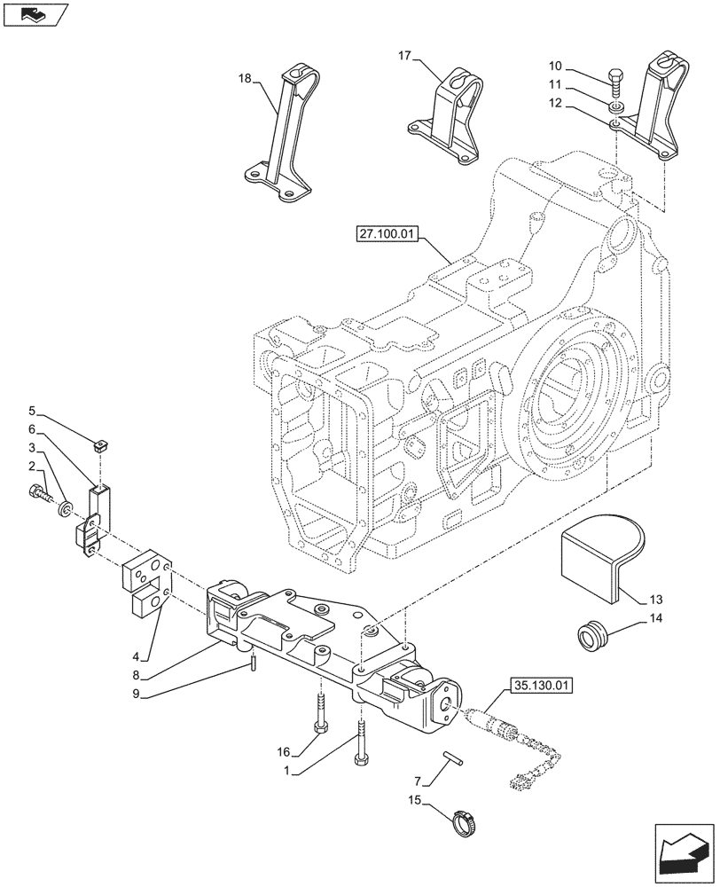 Схема запчастей Case IH PUMA 160 - (35.120.01) - TOOLING CONNECTION UNIT - SUPPORT (35) - HYDRAULIC SYSTEMS