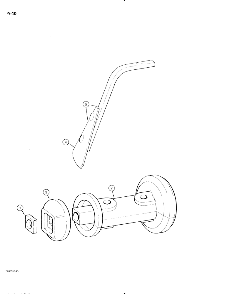 Схема запчастей Case IH 370 - (9-40) - FURROW FILLER AND FURROW FILLER DISK SCRAPER (09) - CHASSIS/ATTACHMENTS