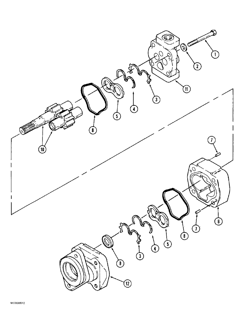 Схема запчастей Case IH 9380 - (8-030) - HYDRAULIC GEAR PUMP ASSEMBLY (08) - HYDRAULICS