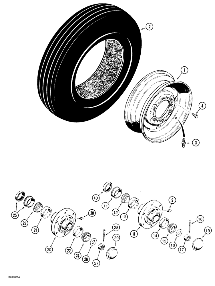 Схема запчастей Case IH 5700 - (9-038) - HUBS, WHEELS AND TIRES (18) - MISCELLANEOUS