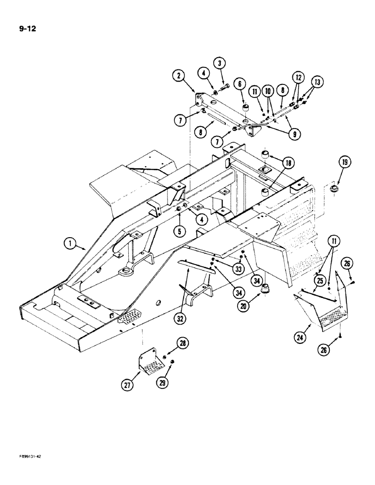 Схема запчастей Case IH 9180 - (9-12) - FRONT FRAME (09) - CHASSIS/ATTACHMENTS