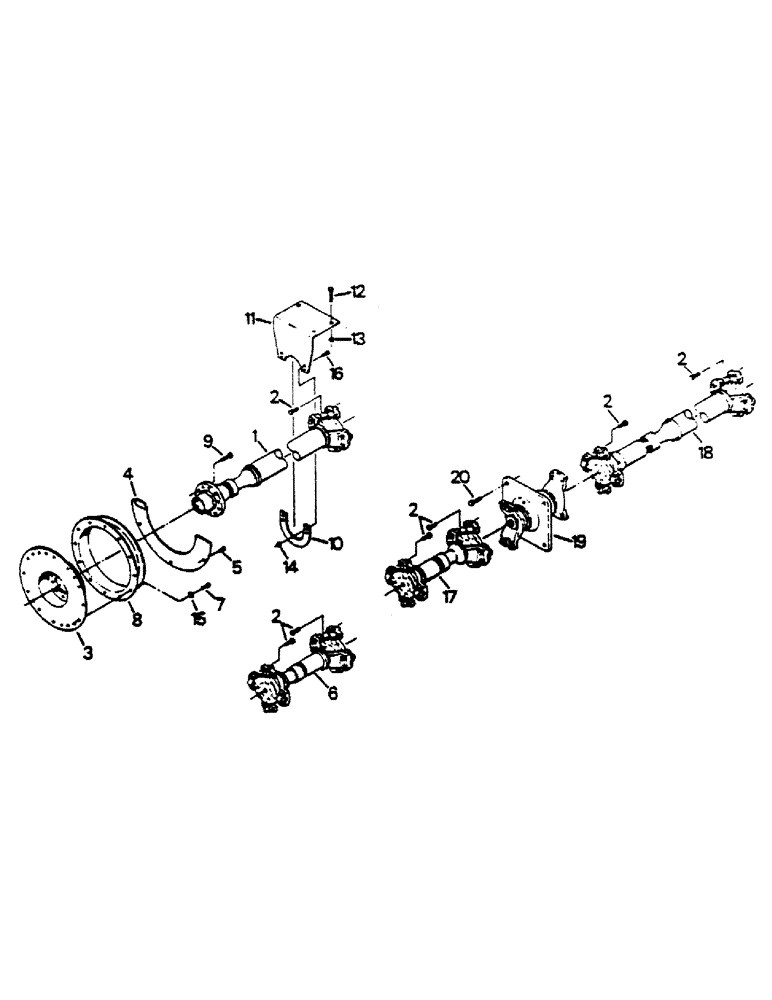 Схема запчастей Case IH 9170 - (04-34) - DRIVESHAFTS AND MOUNTING (04) - Drive Train