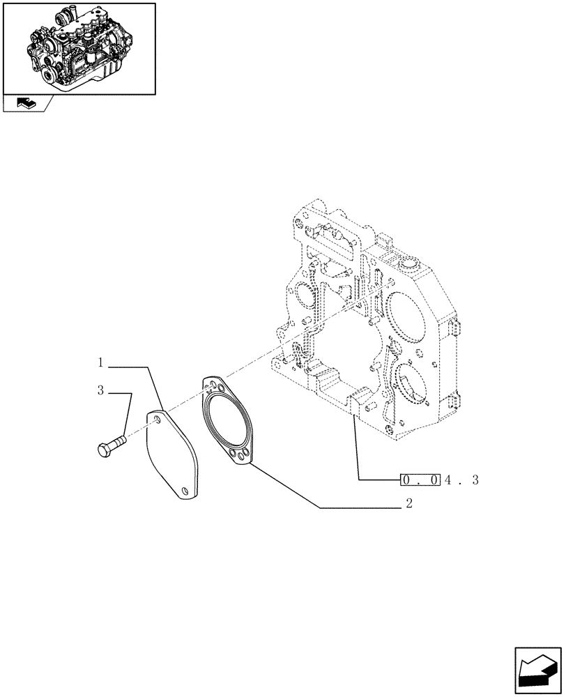 Схема запчастей Case IH F4HE9687S J100 - (0.35.0) - POWER TAKE OFF (2852174) 