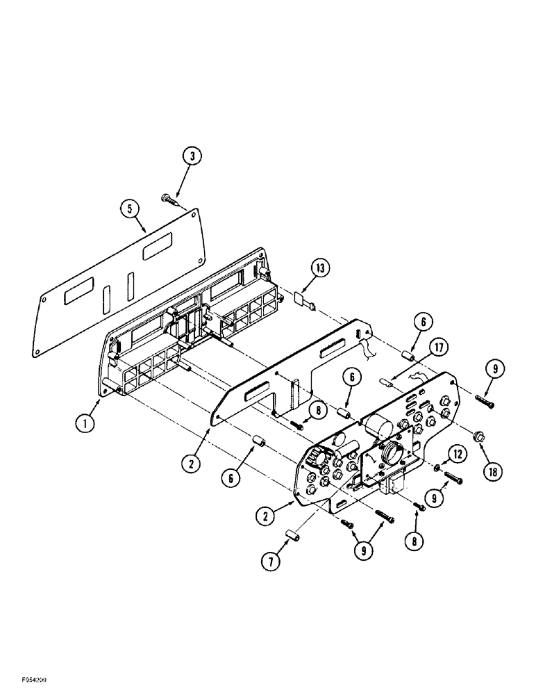 Схема запчастей Case IH 9370 QUADTRAC - (4-020[A]) - INSTRUMENT CLUSTER, P.I.N. JEE0071001 AND AFTER, WITH AXLE LUBE WARNING INDICATOR (04) - ELECTRICAL SYSTEMS