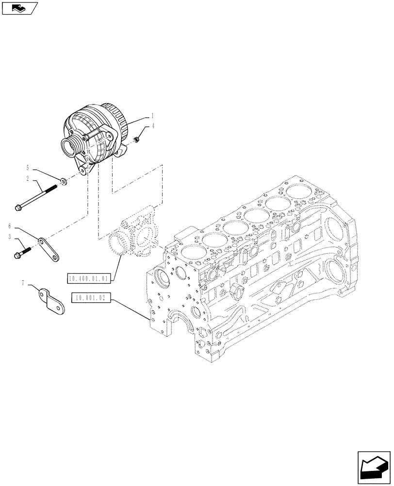 Схема запчастей Case IH PUMA 145 - (55.301.01[01]) - VAR - 332192, 336192 - ALTERNATOR (55) - ELECTRICAL SYSTEMS