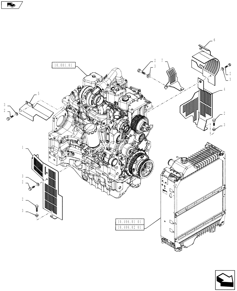 Схема запчастей Case IH PUMA 160 - (90.102.02) - VAR - 332727, 332737, 332739, 743692, 743693, 743694 - GUARD - ENGINE - PNEUMATIC TRAILER BRAKE (90) - PLATFORM, CAB, BODYWORK AND DECALS