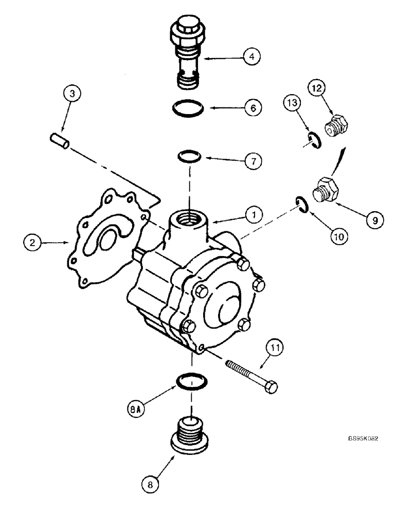 Схема запчастей Case IH 2188 - (6-32) - HYDROSTATIC PUMP ASSEMBLY, CHARGE PUMP, RICE COMBINE (03) - POWER TRAIN