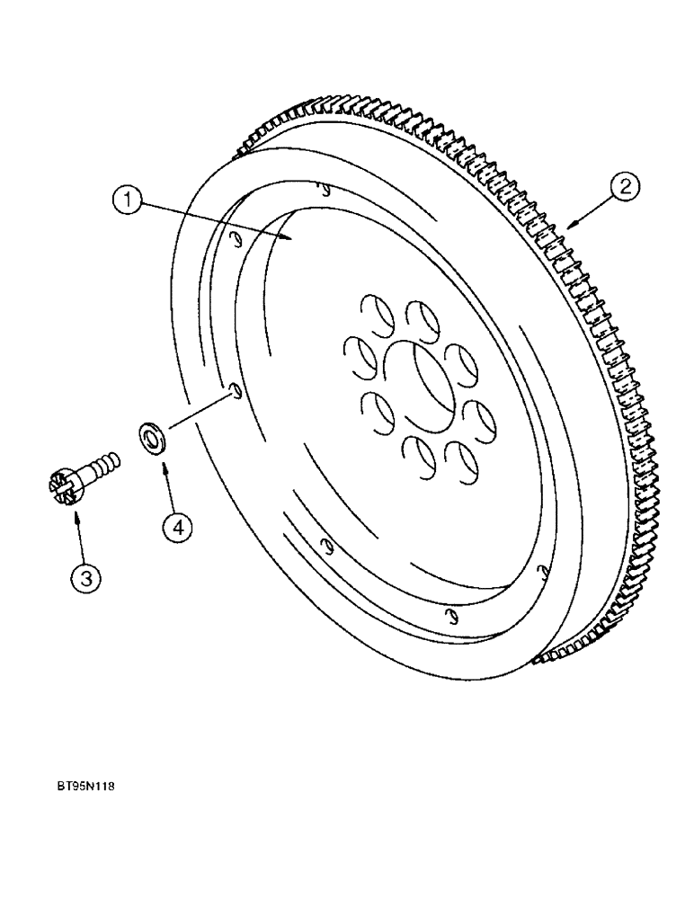 Схема запчастей Case IH 9330 - (2-080) - FLYWHEEL, 6T-830/6TA-830 EMISSIONS CERTIFIED ENGINES, S/N JEE0036501 & AFTER (02) - ENGINE