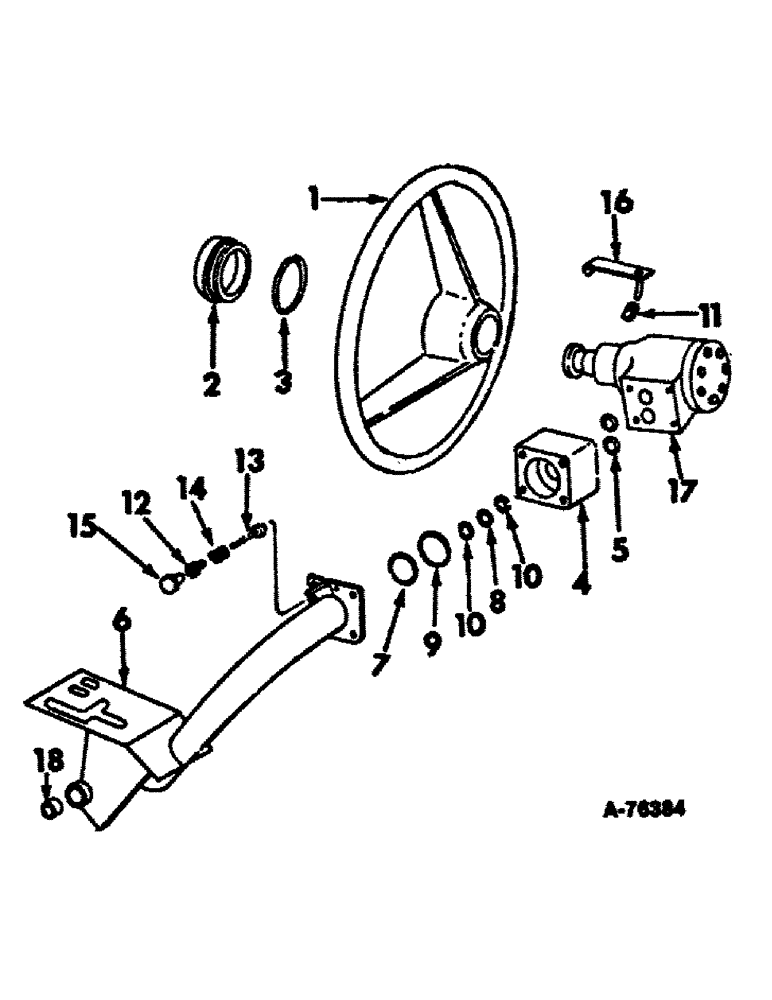 Схема запчастей Case IH 815 - (05-01) - STEERING, STEERING WHEEL (04) - STEERING