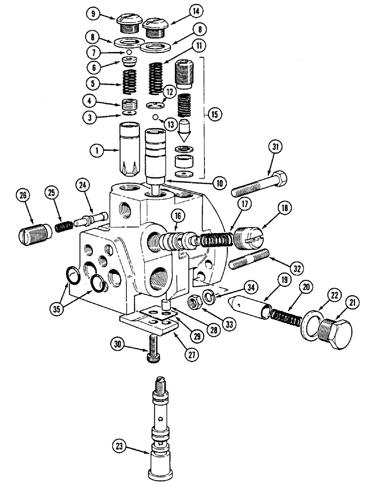 Схема запчастей Case IH 1594 - (8-278) - SELECTMATIC CONTROL VALVE (08) - HYDRAULICS