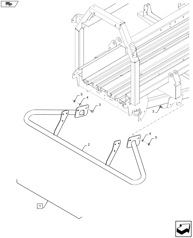 Схема запчастей Case IH LB324R - (88.090.001[01]) - DIA KIT: BUMPER - C091 (88) - ACCESSORIES