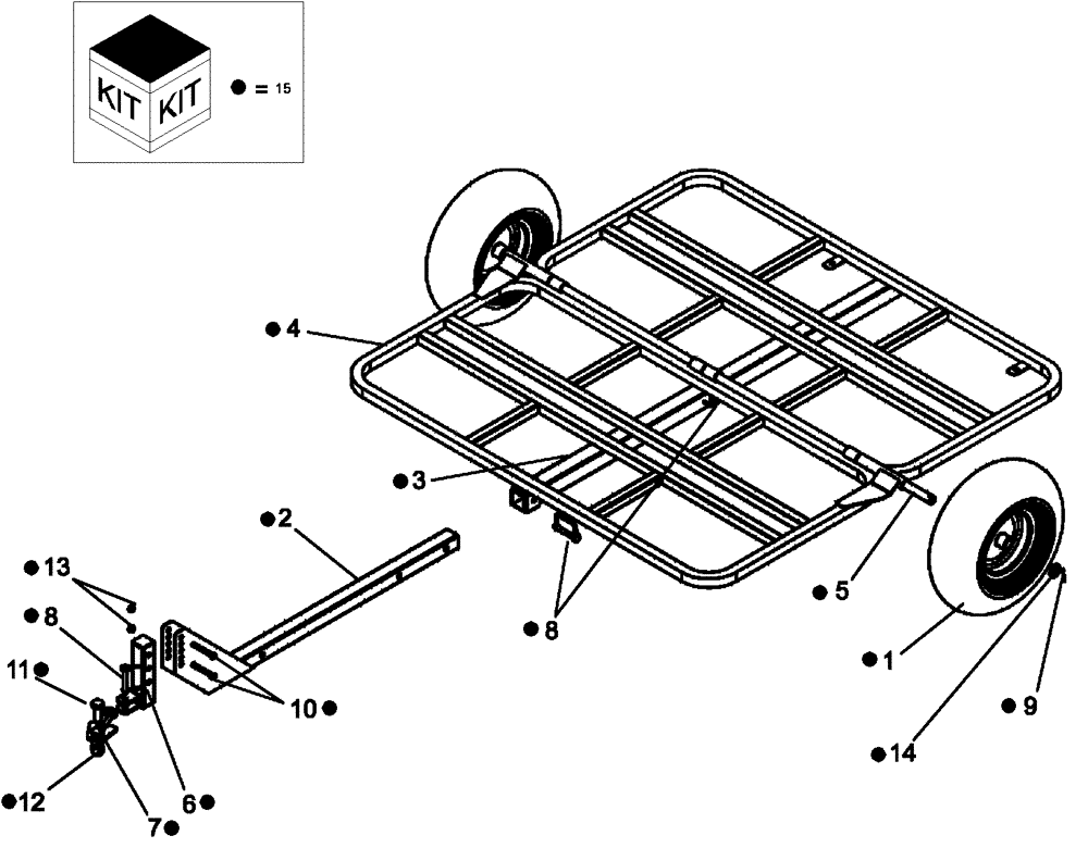 Схема запчастей Case IH SCOUT - (88.100.08) - DIA KIT, FOLDABLE GAME/UTILITY CART (88) - ACCESSORIES