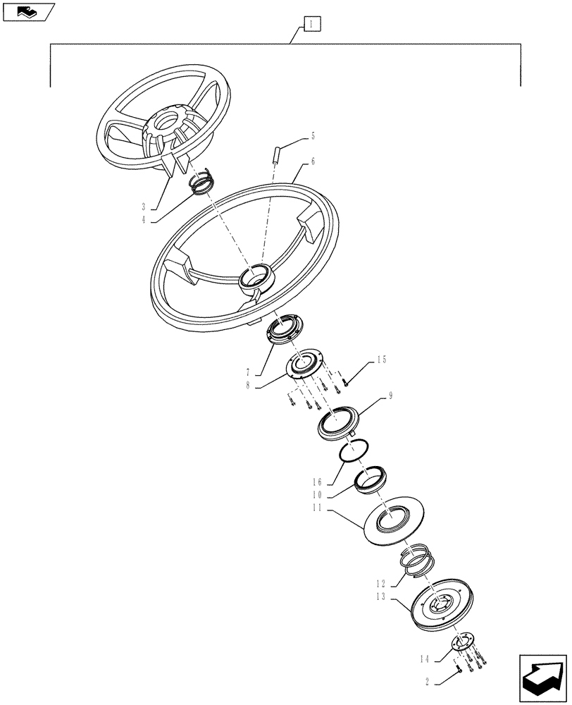 Схема запчастей Case IH PUMA 130 - (41.101.04) - STEERING WHEEL - BREAKDOWN (41) - STEERING