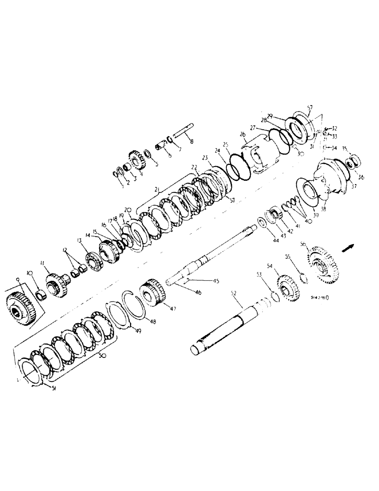 Схема запчастей Case IH 385 - (07-14) - DRIVE TRAIN, FORWARD AND REVERSE (04) - Drive Train