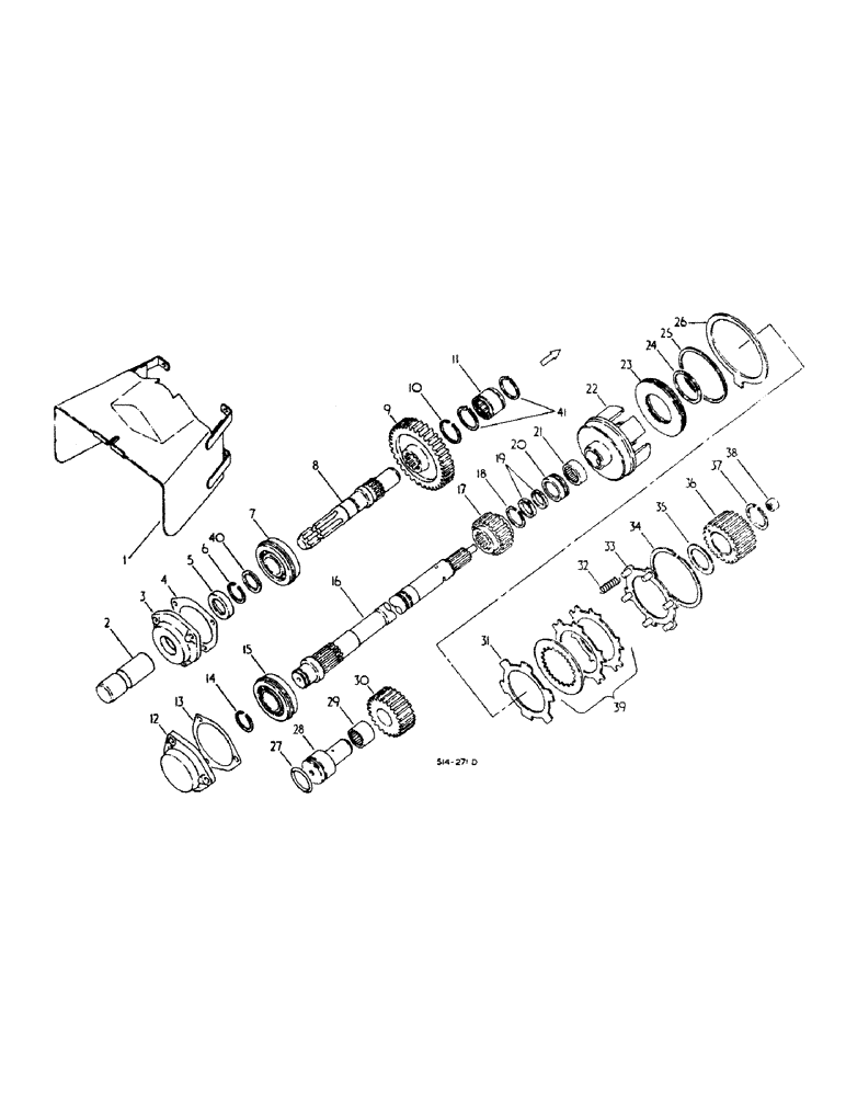 Схема запчастей Case IH 385 - (07-18) - DRIVE TRAIN, INDEPENDENT POWER TAKE-OFF SINGLE SPEED, UPPER OUTPUT SHAFT, W/ PROVISION FOR SIDE PTO (04) - Drive Train